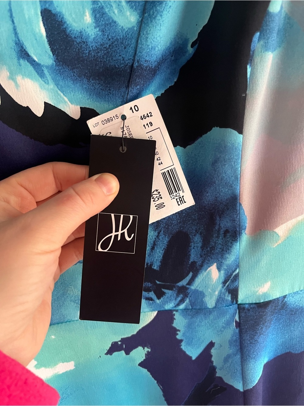 NWT Joseph Ribkoff Blue Floral Sheath Dress Size 10 Made in Canada - Picture 5 of 8